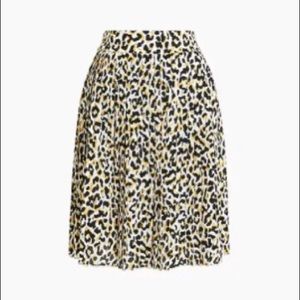 Leopard Pleated Mini Skirt